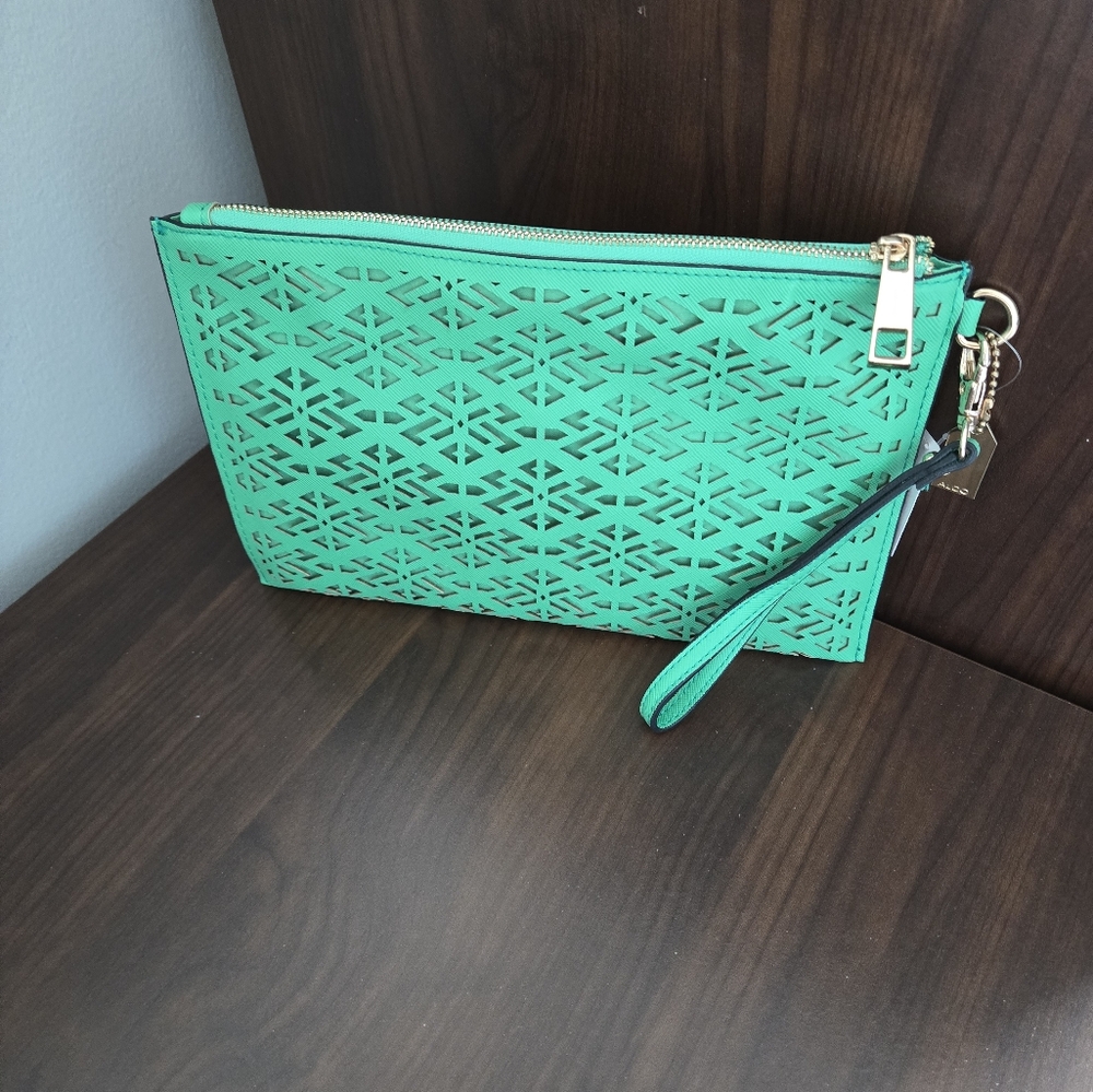 ALDO Stylish Green Clutch Bag
